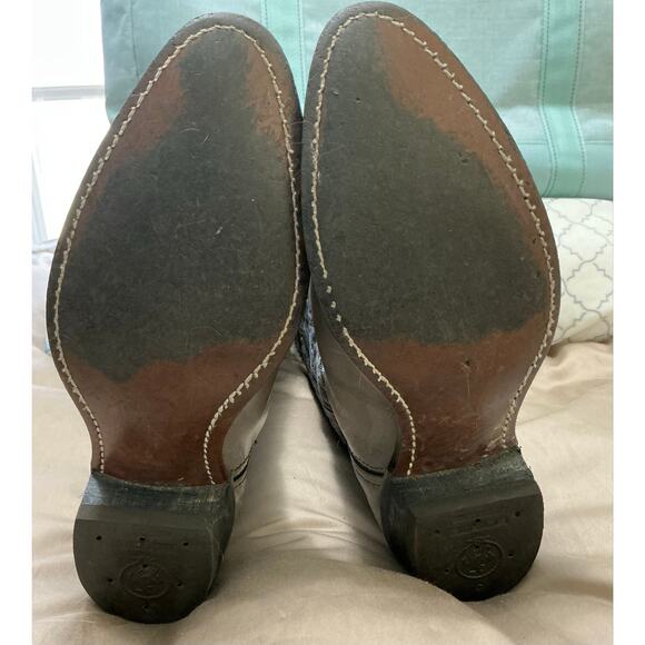 Durango Western Boots M/W Size 7/9 Gray & Dark Blue Faux Leather main image 9